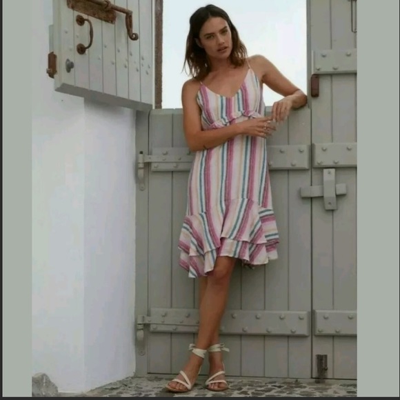 Rails Martins Avila Striped Linen Blend Mini Dress - Picture 1 of 6